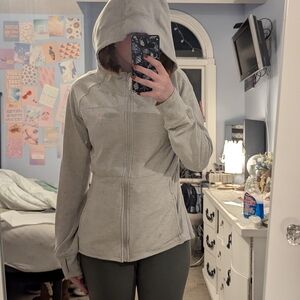 Earth Yoga Light Gray Hooded Jacket